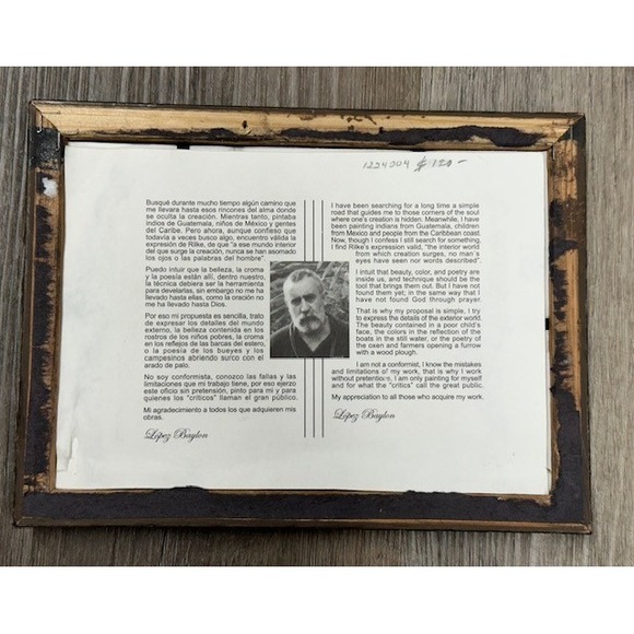 Lopez Baylon Watercolor Painting Cowboy Cattle Herd Rustic Western Framed Art - Picture 4 of 7